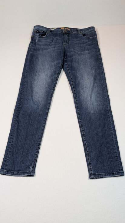 Kut from the Kloth Denim - KUT From The Kloth Katy Mid Rise Boyfriend Jeans Medium Wash Stretch Denim 10